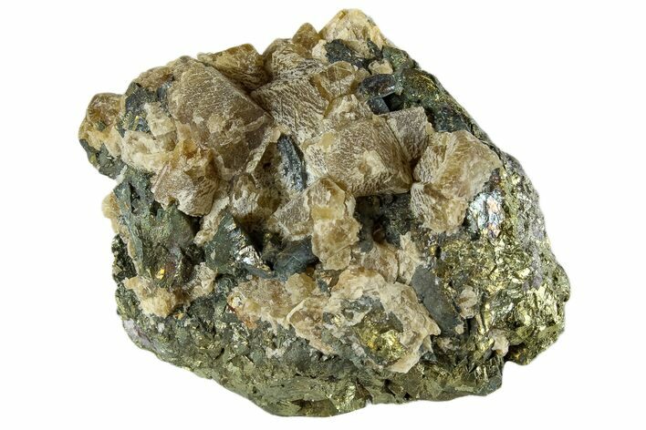 Siderite Crystals on Chalcopyrite - Peru #173398